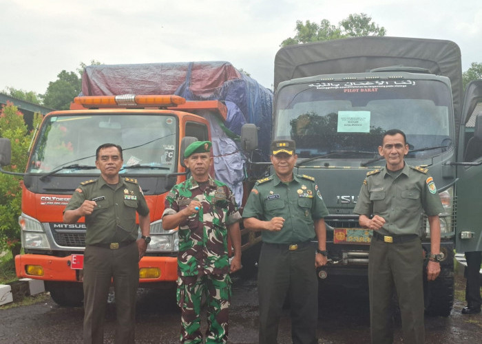 Dua Truk Muatan Bantuan Korem 063/SGJ Diberangkatkan Untuk Korban Bencana Alam