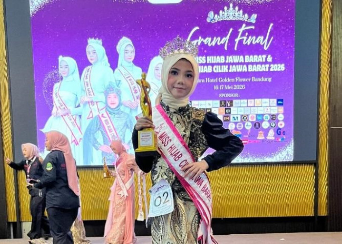Diajeng Ruby Pramesti, Gadis Cilik Asal Sumber Raih Winner Miss Hijab Jabar 2026