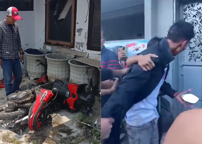 VIRAL! Video Pelaku Pencurian Motor Babak Belur Diamuk Massa di Cirebon, Begini Kronologinya
