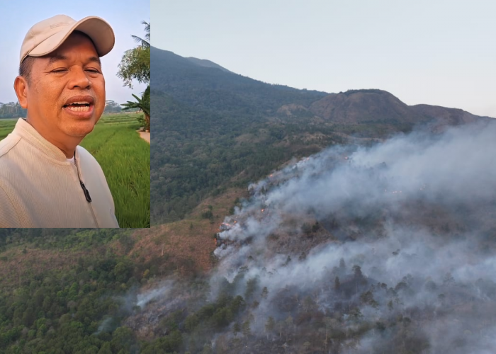 KDM Kerahkan 1.000 Orang dan Helikopter Waterbombing untuk Padamkan Kebakaran di Ciremai