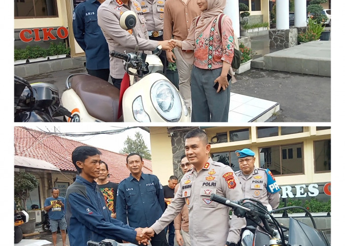 Polres Cirebon Kota Bekuk 4 Pelaku Curanmor, Dua Motor Korban Dikembalikan