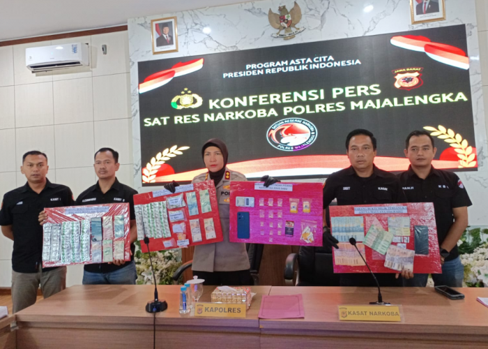 Darurat Narkoba! Polisi Bongkar 6 Kasus di Majalengka, Ibu Rumah Tangga Jadi Produsen