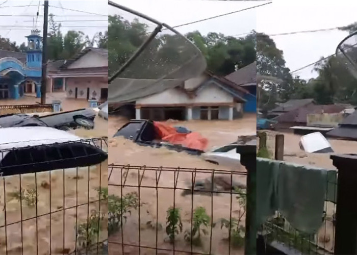 Innalillahi, Video 4  Mobil hanyut saat Banjir Bandang Sukabumi Hari Ini