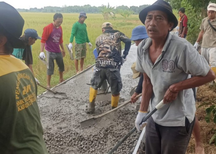 Pemdes Tenajar Lor Bangun JUT Upaya Dukung Produksi Padi 1,7 Juta Ton di Indramayu