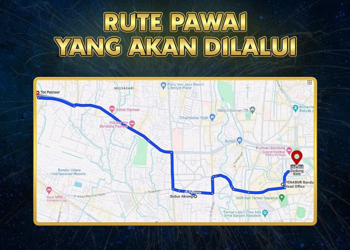 Rute Pawai Persib Juara Liga 1 di Kota Bandung