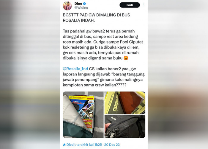 HEBOH! Penumpang Bus Rosalia Indah Kemalingan, Tas Dilem, iPad Hilang Jadi Buku dan Keramik