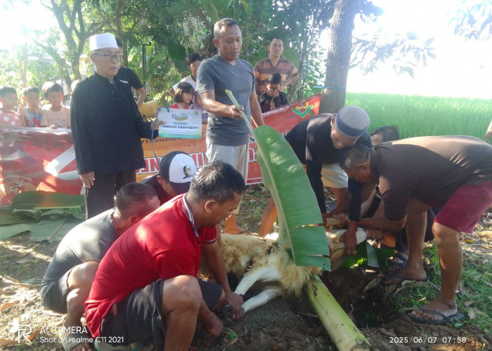 Warga Cempaka Village Melaksanakan Shalat Idul Adha dan Kurban 9 Ekor Kambing