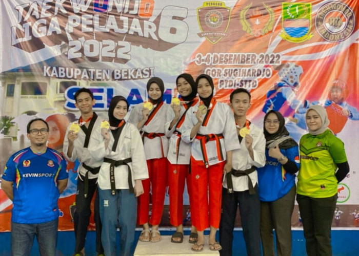 Keren, Taekwondo Kota Cirebon Juara Umum Liga Pelajar 6 di Kabupaten Bekasi