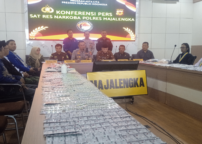 51 Gram Sabu dan 3.805 Obat Keras Disita, 5 Kasus Narkoba di Majalengka Terbongkar