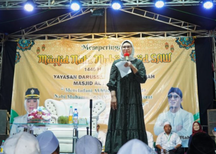 Hadiri Maulid Nabi, Bacabup Nina Agustina Minta Doa dan  Dukungan Warga Desa Pegagan