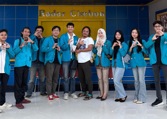 Mahasiswa Ilmu Komunikasi UGJ Kaji Komunikasi Organisasi di Radar Cirebon TV