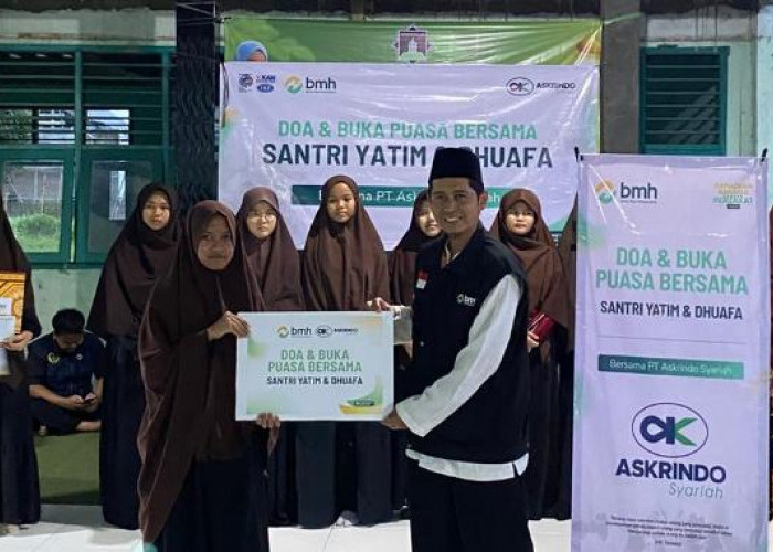 Kolaborasi BMH Cirebon dan Askrindo Syariah Santuni Santri Yatim di Ponpes Hidayatullah