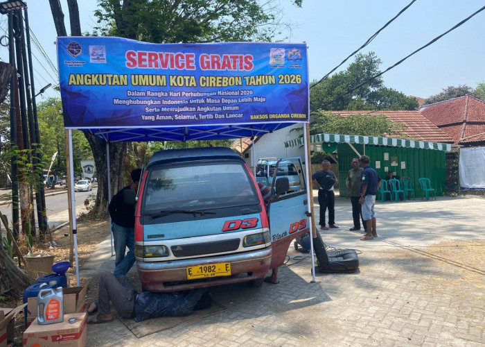 Peringati Harhubnas, Organda Cirebon Gelar Servis dan Ganti Oli Gratis untuk Angkot