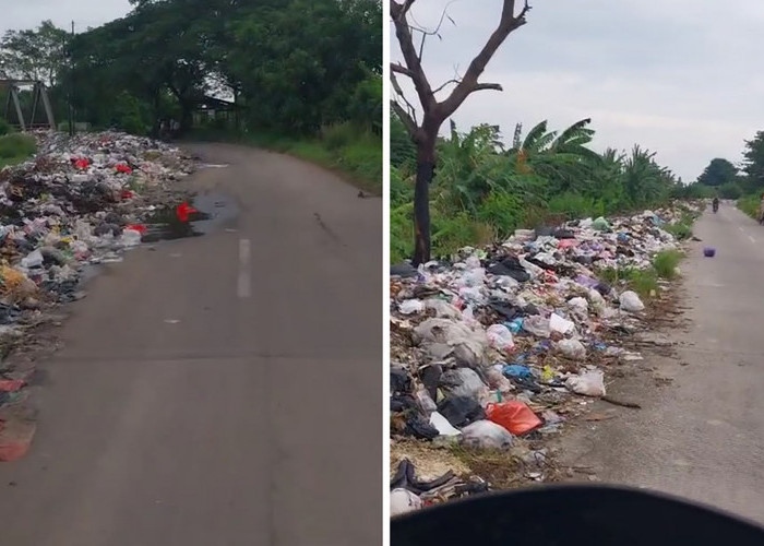 Jalan dan Bantaran Sungai Jadi Tempat Pembuangan Sampah di Cirebon