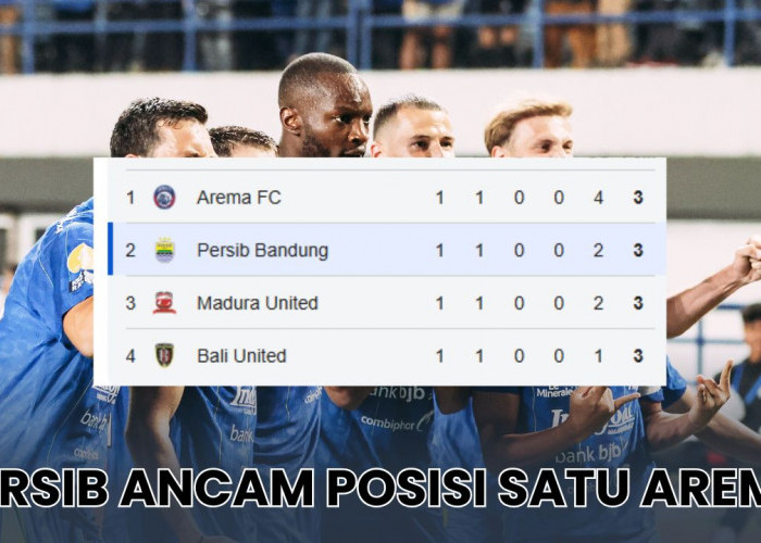 Update Klasemen BRI Super League 2026/2027: Persib Bandung Ancam Posisi Arema Usai Tumbangkan PSM Makassar