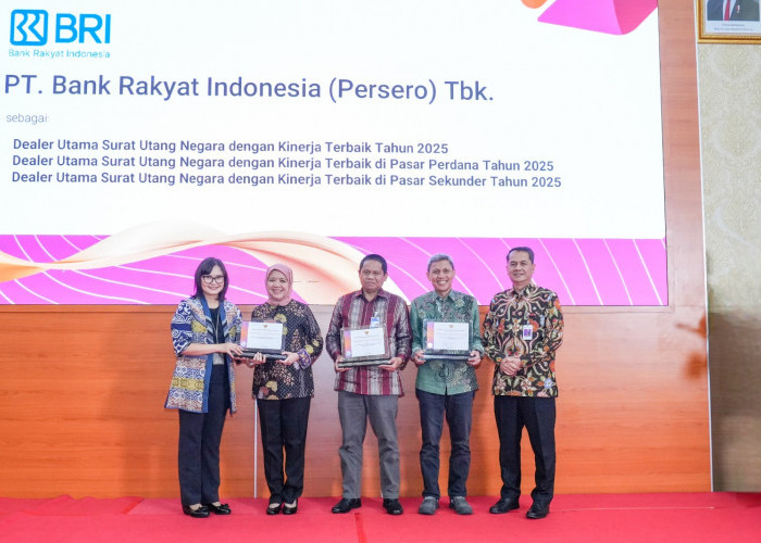 Dukung Penguatan Pasar Keuangan Domestik, BRI Raih 3 Penghargaan Dealer Utama dengan Kinerja Terbaik 