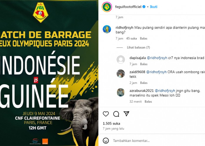 KOCAK! Fans Indonesia Serbu Instagram Timnas Guinea: Marselino sampai Mie Gacoan Ikut Dibahas