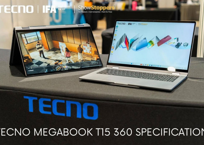 TECNO Masuk Perang Laptop 2-in-1, MEGABOOK T15 360 Bawa Spek Gahar dan Segudang Fitur Menarik