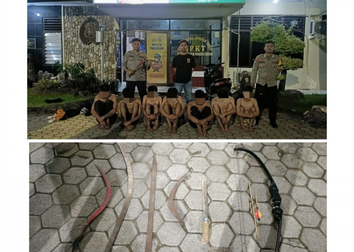 Bawa Samurai dan Cerulit, 7 Anggota Geng Motor Diamankan Polsek Pabuaran