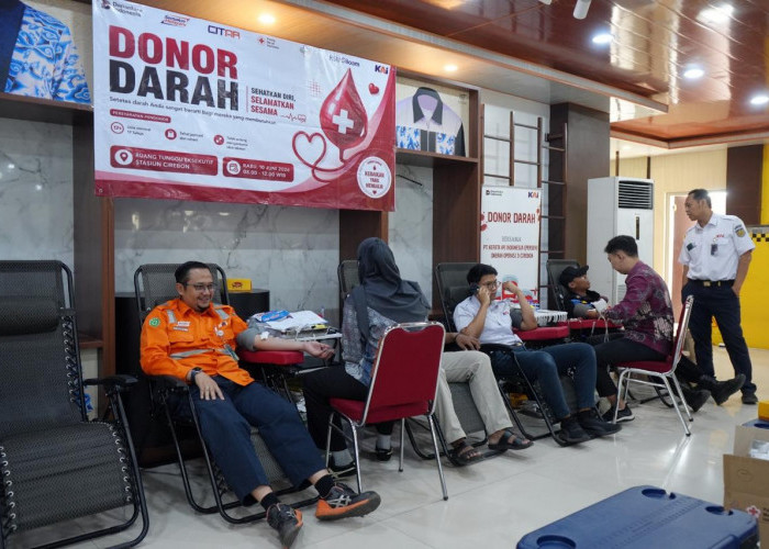 KAI Daop 3 Cirebon Perkuat Kepedulian Sosial Lewat Donor Darah, 88 Kantong Terkumpul