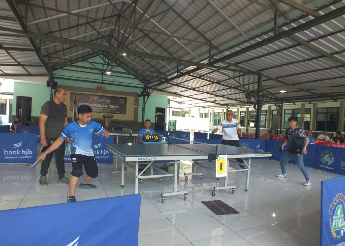 Kodim 0614/Kota Cirebon Gelar Pertandingan Tenis Meja 