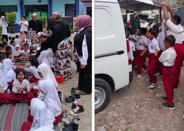 Petugas MBG Cirebon Tampil Unik, Kenalkan Budaya Lokal Saat Distribusi Makan Bergizi Gratis