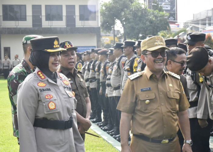 Polresta Cirebon Sebar Personel di Tiap TPS Kabupaten Cirebon