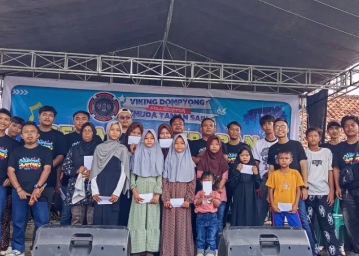 Lebaran Penuh Berkah, Viking Dompyong Cirebon Bagikan Santunan dan Doorprize