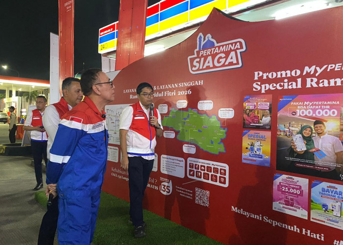 Komisaris Utama Pertamina Tinjau SPBU Rest Area KM 57, Pastikan Kesiapan BBM Arus Mudik 2026