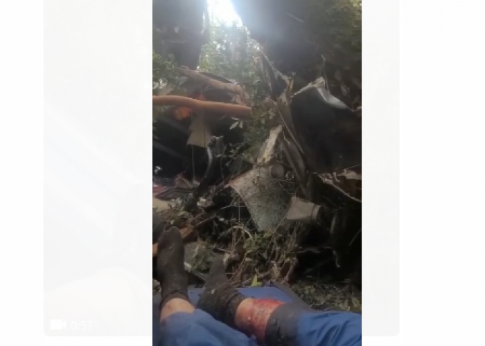 NGERI! Video Helikopter yang Ditumpangi Kapolda Jambi, di Tengah Hutan, Wajah Berlumuran Darah