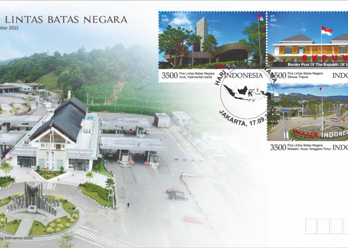 Tiga Seri Perangko Diluncurkan dengan Latar Belakang Pos Lintas Batas Negara