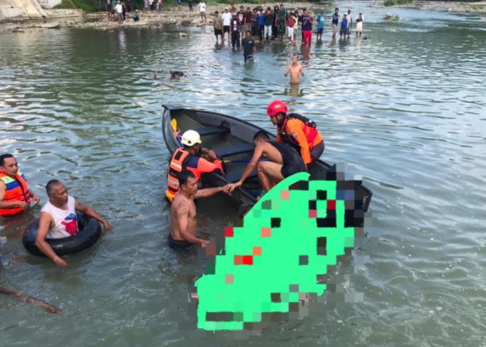 Sungai Perbatasan Kuningan – Ciamis Memakan Korban, Seorang Anak Tenggelam