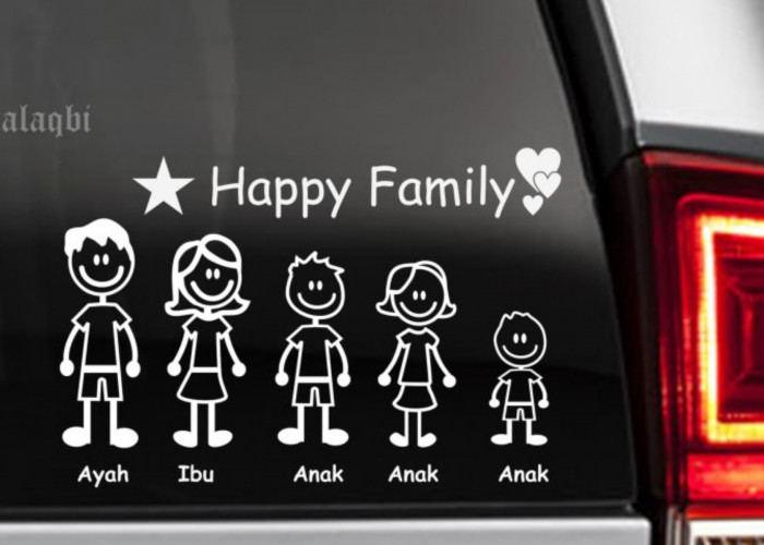 Sticker Happy Family di Mobil Ternyata Bisa Bahaya, Sebaiknya Jangan Dipasang