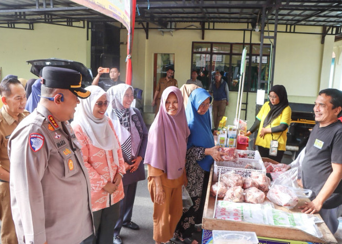 Polresta Cirebon Gelar Gerakan Pangan Murah, Beras SPHP Rp58 Ribu Diserbu Warga