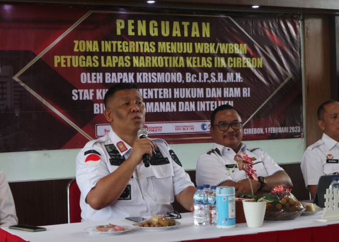 Stafsus Menkumham Berikan Penguatan Pembangunan Zona Integritas di Lapas  Gintung