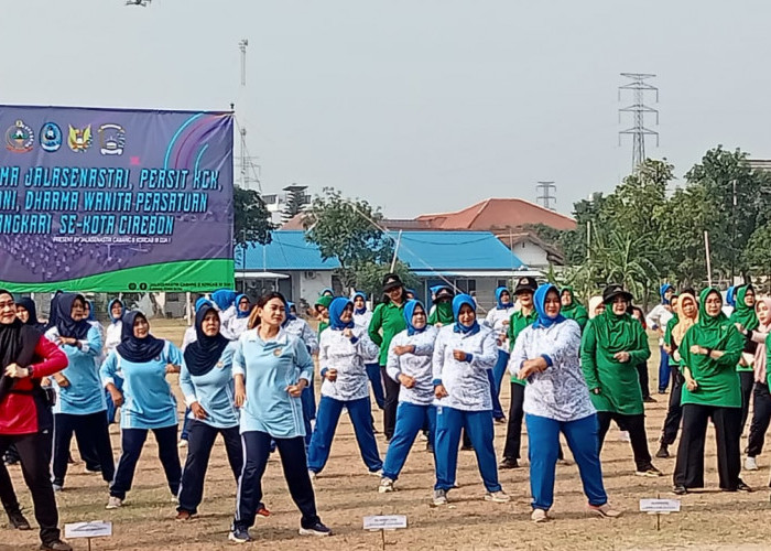 Senam Sehat Bersama, Wahana untuk Perkuat Sinergitas Antar Organisasi Wanita di Kota Cirebon