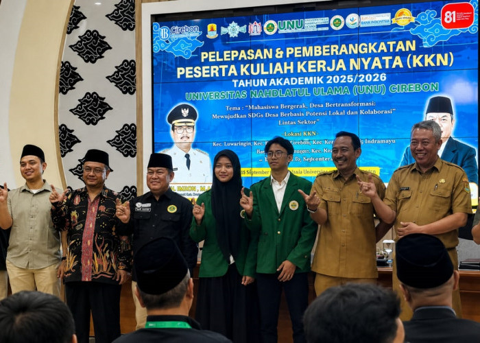 Lepas 302 Peserta KKN, Rektor UNU Cirebon Minta Mahasiswa Hadirkan Inovasi dan Belajar dari Masyarakat