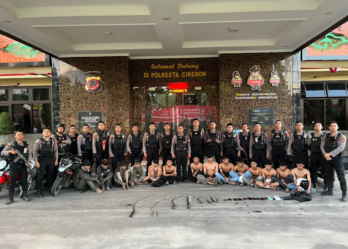 Tawuran Konten Gagal, Tim Raimas Macan Kumbang Amankan 14 Pemuda di Arjawinangun Cirebon
