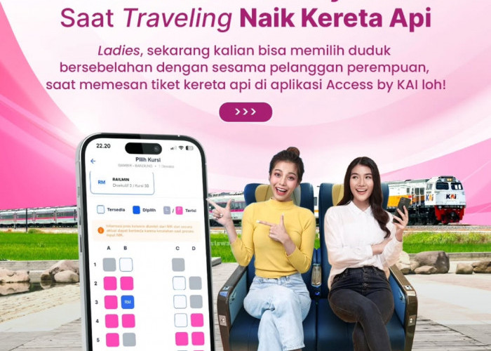 Ciptakan Perjalanan Lebih Aman dan Nyaman, KAI Access Tambah Fitur Female Seat Map