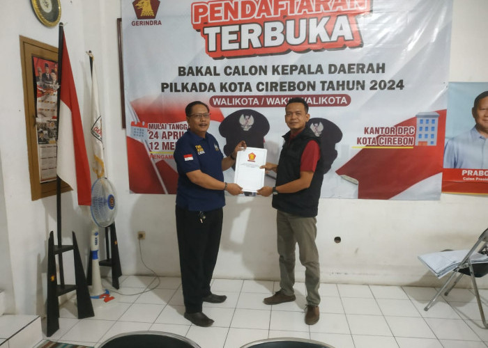 Heru Cahyono Ambil Formulir Pendaftaran Bakal Calon Wali Kota Cirebon dari Partai Gerindra