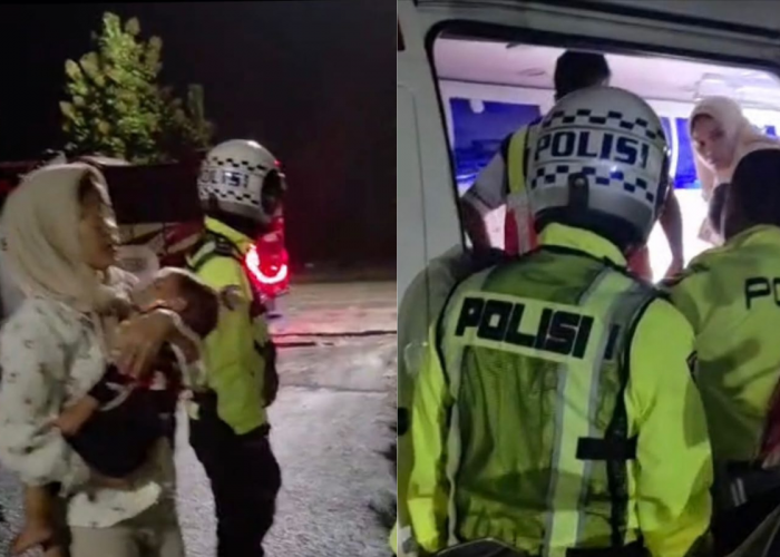 Balita Kejang di Tol Cipali KM 137, Polisi Indramayu Sigap Evakuasi saat Arus Balik