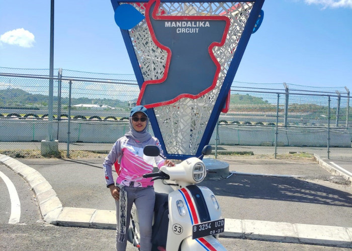 Touring ke Mandalika dengan Yamaha Fazzio Hybrid-Connected, Lady Biker Tetap Tampil Fashionable