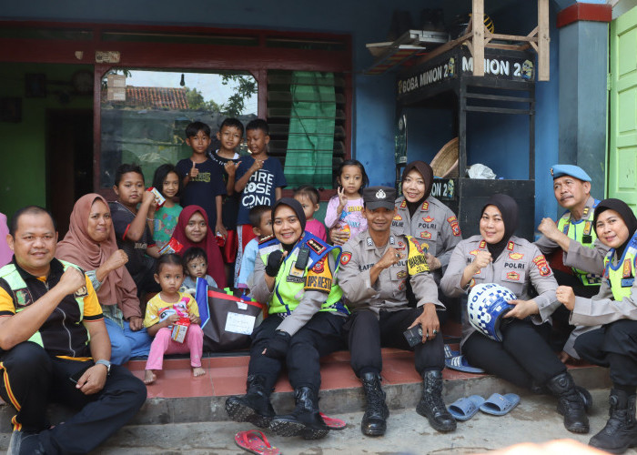 Kapolresta Cirebon Berikan Bantuan kepada Anak Asuh Stunting