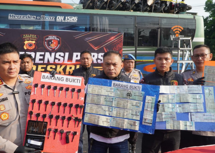 Polres Cirebon Kota Gagalkan Distribusi 26 Unit Motor Curian ke Sumatera, Penadah Ditangkap