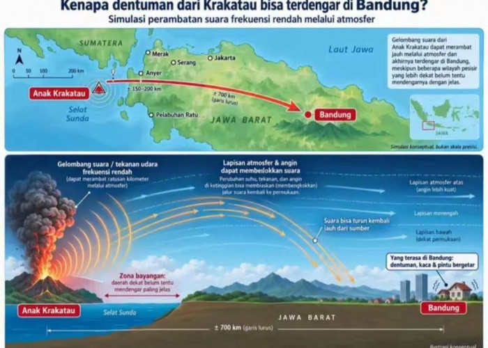 Kenapa Dentuman Keras Terdengar hingga Bandung? Ini Penjelasan soal Erupsi Anak Krakatau
