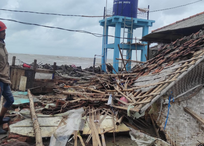 Banjir Rob Eretan Indramayu, 17 Rumah Rusak, Ratusan Warga Mengungsi