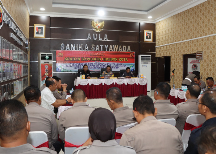 Kapolres Cirebon Kota Beri Pembekalan Personil Pengamanan TPS