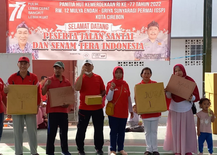RW 12 Mulya Endah GSP Meriahkan Hari Kemerdekaan dengan Jalan Santai dan Senam Tera Indonesia 