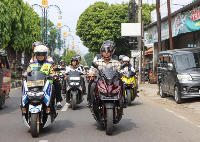 Patroli Sepeda Motor Polresta Cirebon Jelang Pilkada Serentak 2024