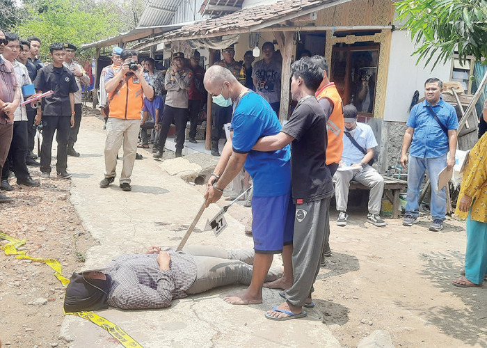 41 Adegan Rekonstruksi Kasus Pembunuhan di Indramayu, Pelaku Adik Kandung Sendiri